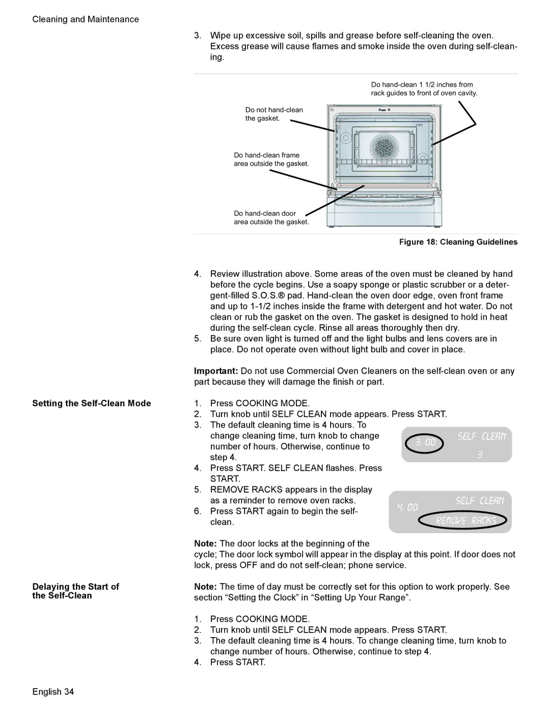 Bosch Appliances HES7282U manual Self Clean 