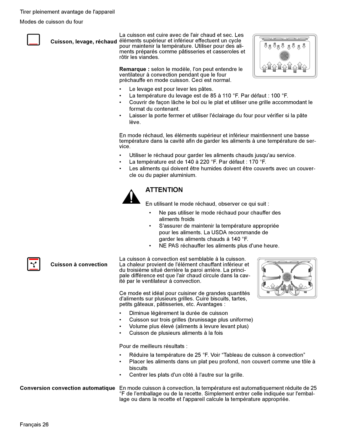 Bosch Appliances HES7282U manual Cuisson, levage, réchaud 