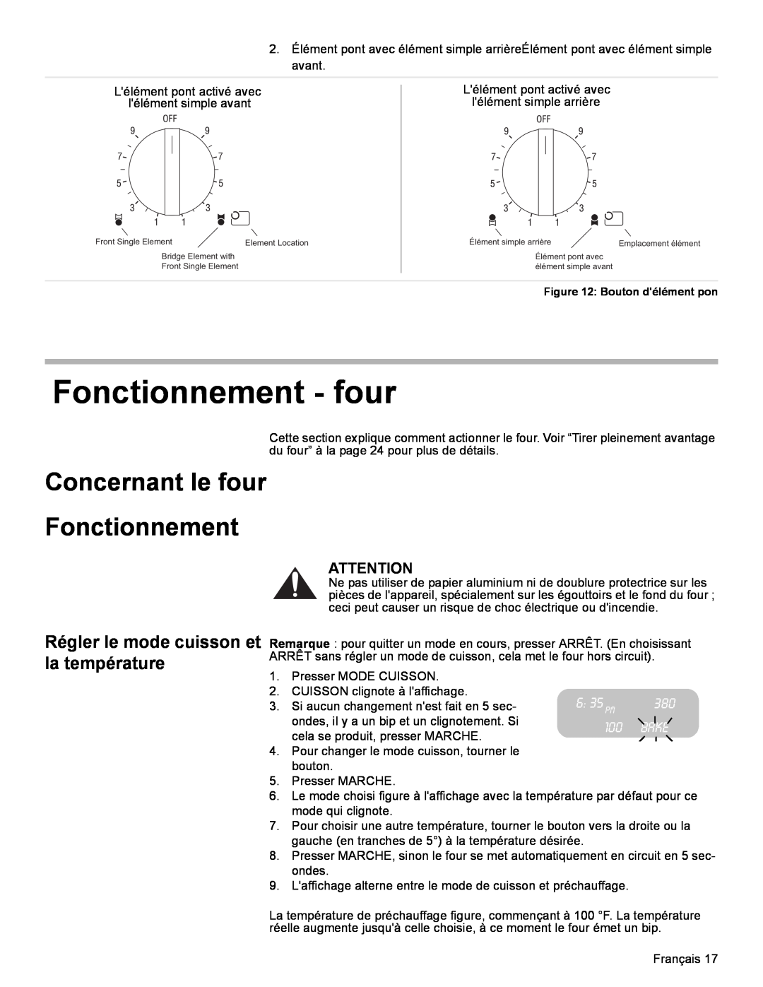 Bosch Appliances HES7282U manual Fonctionnement - four, Concernant le four Fonctionnement, 6 35 PM, Bake 