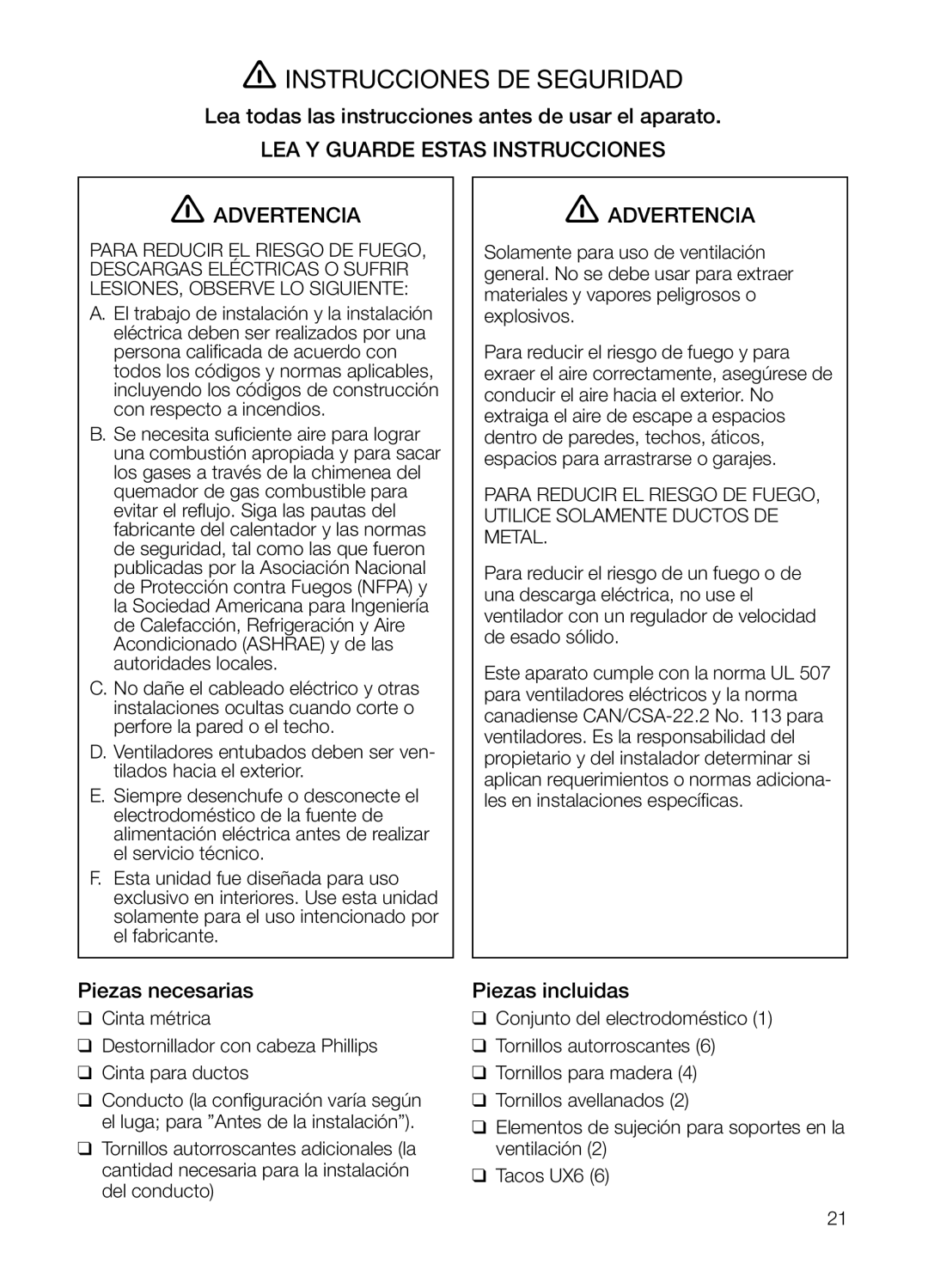 Bosch Appliances HGEW 36 FS manual Instrucciones DE Seguridad, Lea todas las instrucciones antes de usar el aparato 