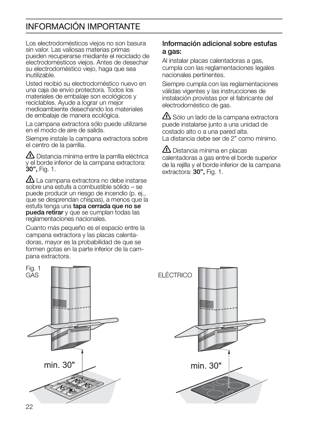 Bosch Appliances HGEW 36 FS manual Información Importante, Información adicional sobre estufas, Gas 