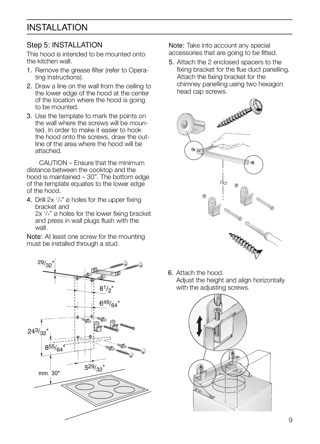 Bosch Appliances HGEW 36 FS manual Installation 