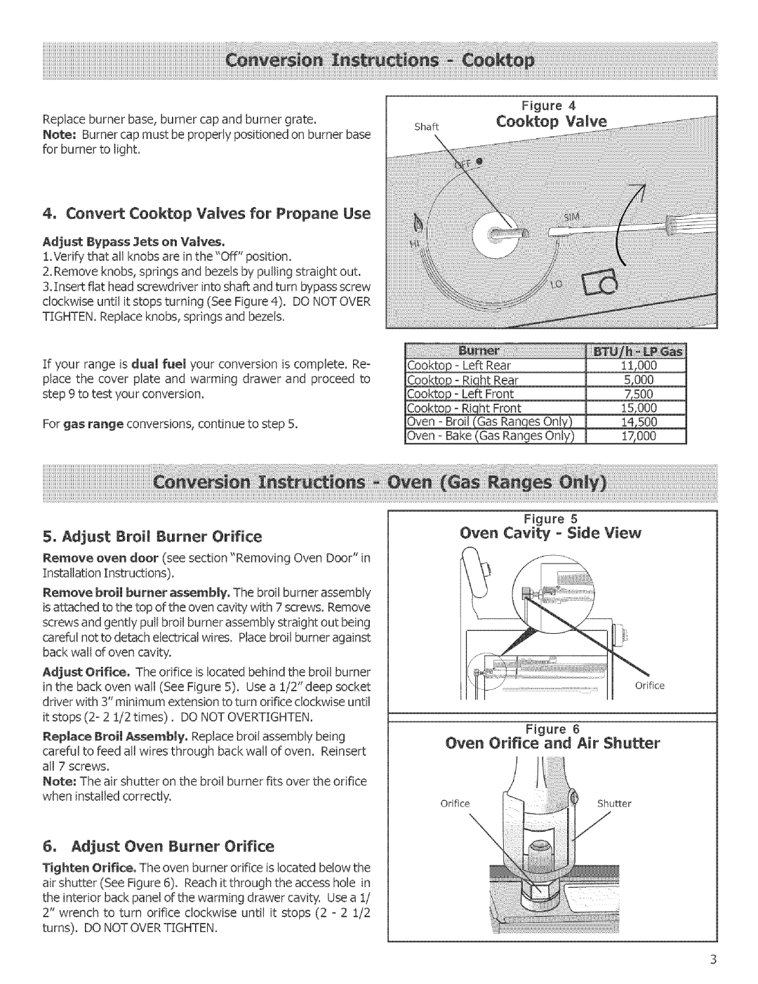 Bosch Appliances HGS232UC, HGS246UC Adjust Broil Burner Orifice, Adjust Oven Burner Orifice, Oven Orifice and Air Shutter 