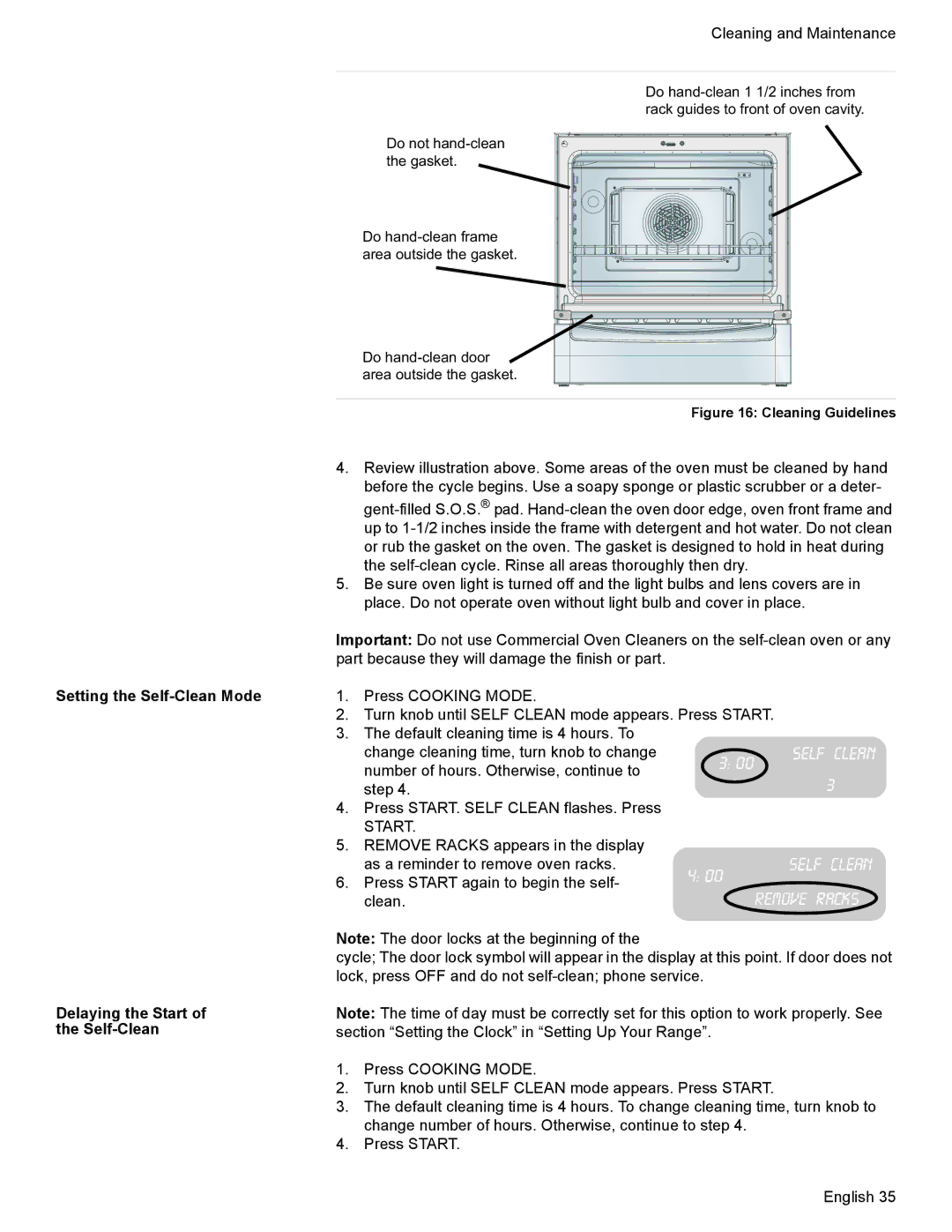 Bosch Appliances HGS7282UC manual Self Clean 