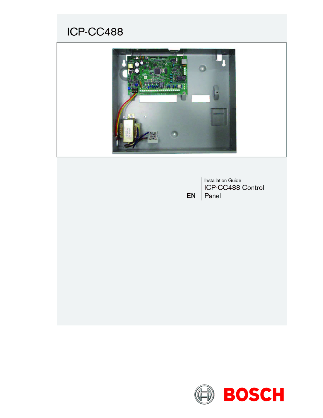 Bosch Appliances ICP-CC488 manual Installation Guide 