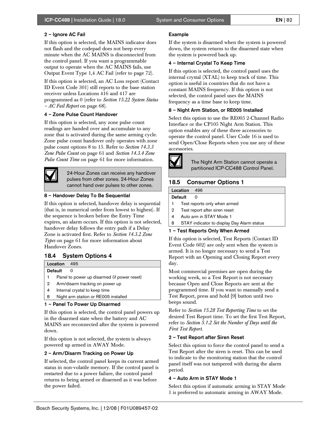 Bosch Appliances ICP-CC488 manual Consumer Options 