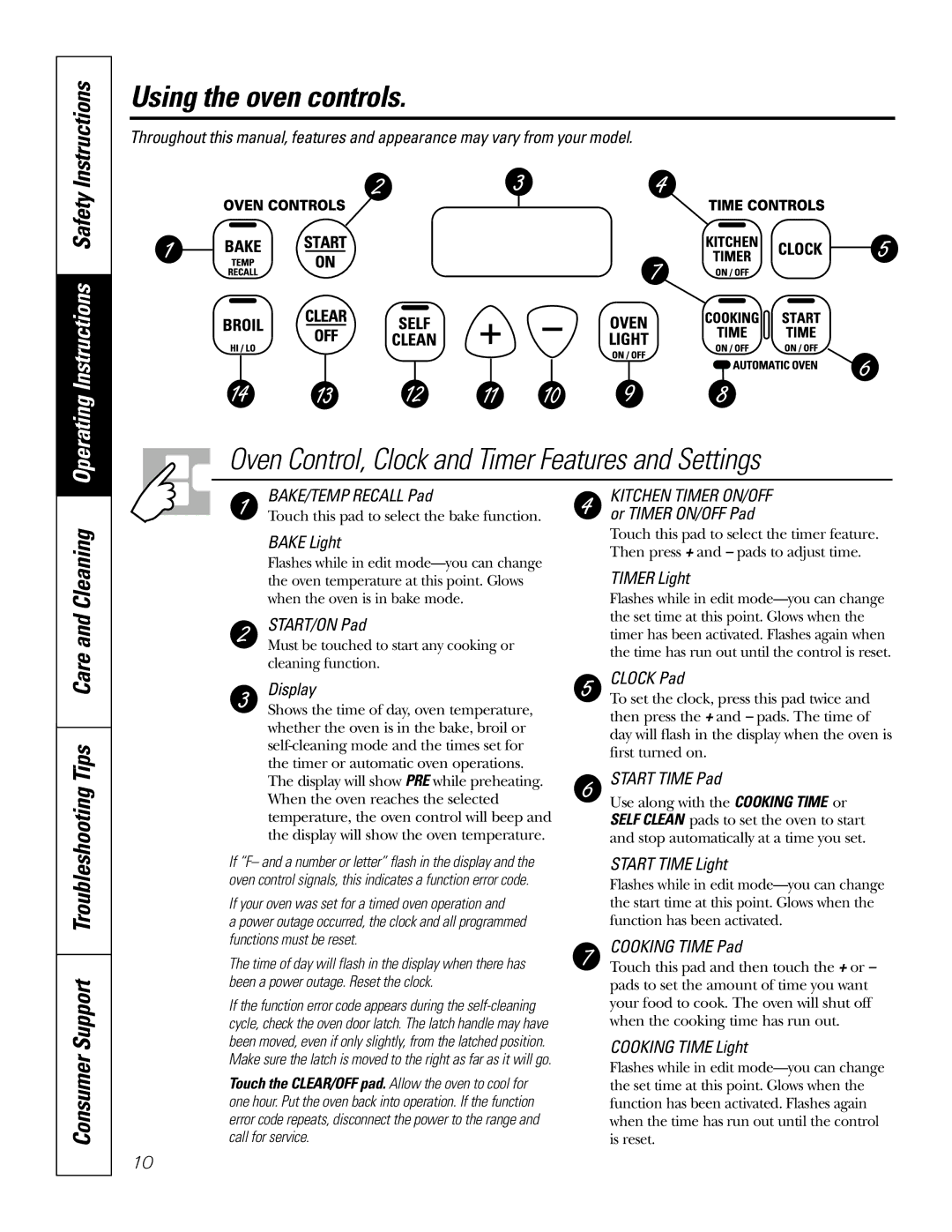 Bosch Appliances JBP80 owner manual Using the oven controls, Cleaning 