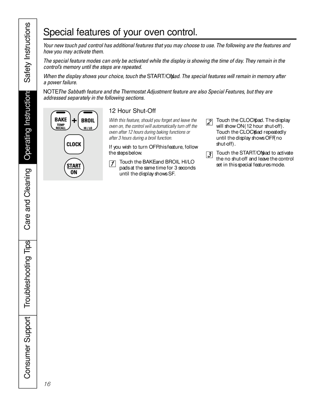 Bosch Appliances JBP80 owner manual Special features of your oven control, Safety Instructions, Hour Shut-Off 