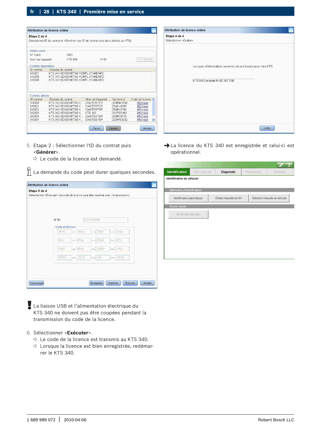 Bosch Appliances KTS 340 manual Générer 