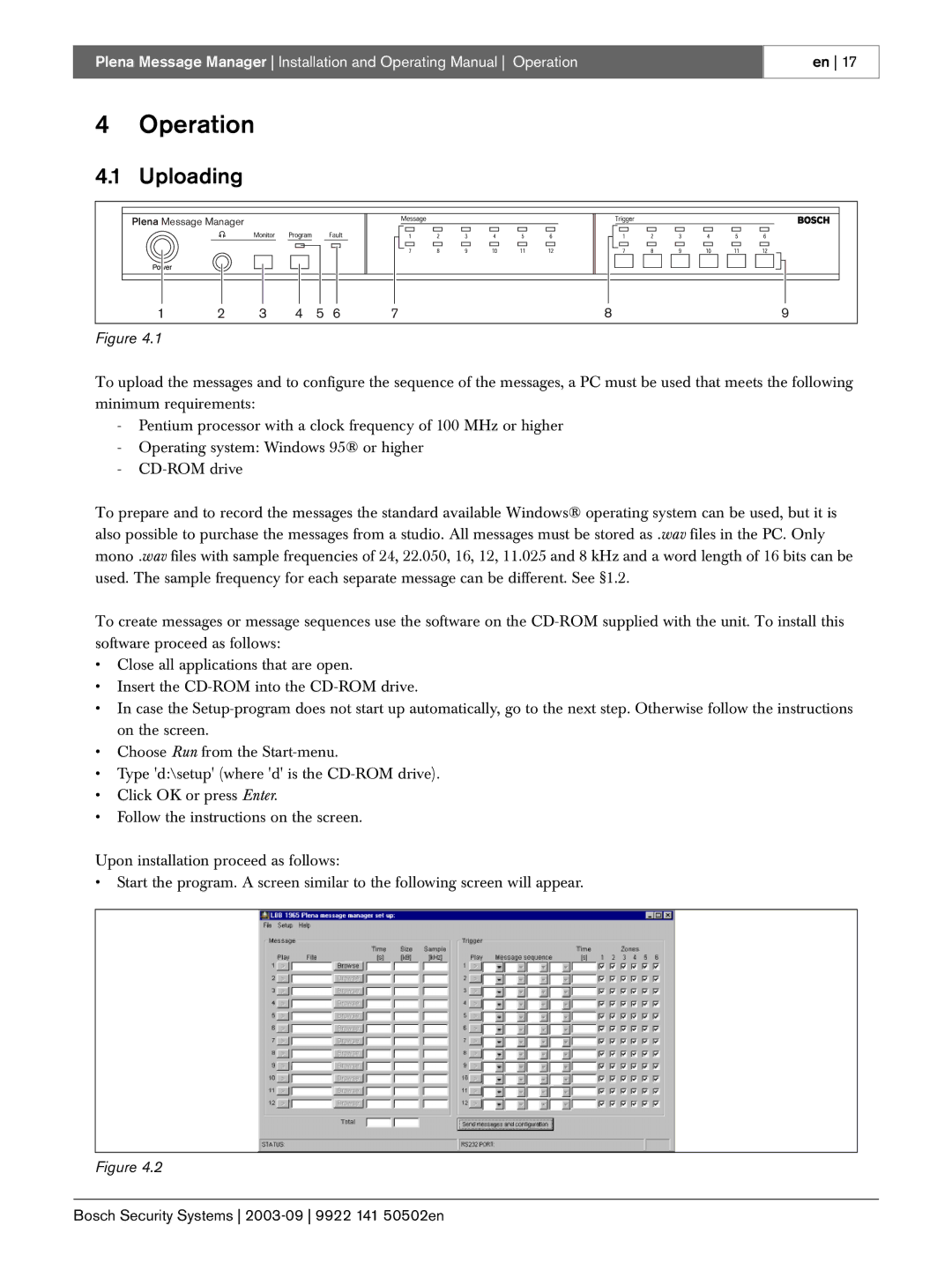 Bosch Appliances LBB 1965 manual Operation, Uploading 