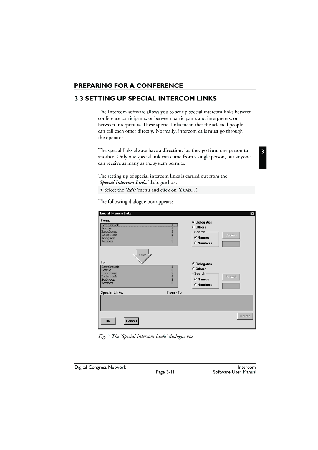 Bosch Appliances LBB 3573 user manual Preparing for a Conference Setting UP Special Intercom Links 