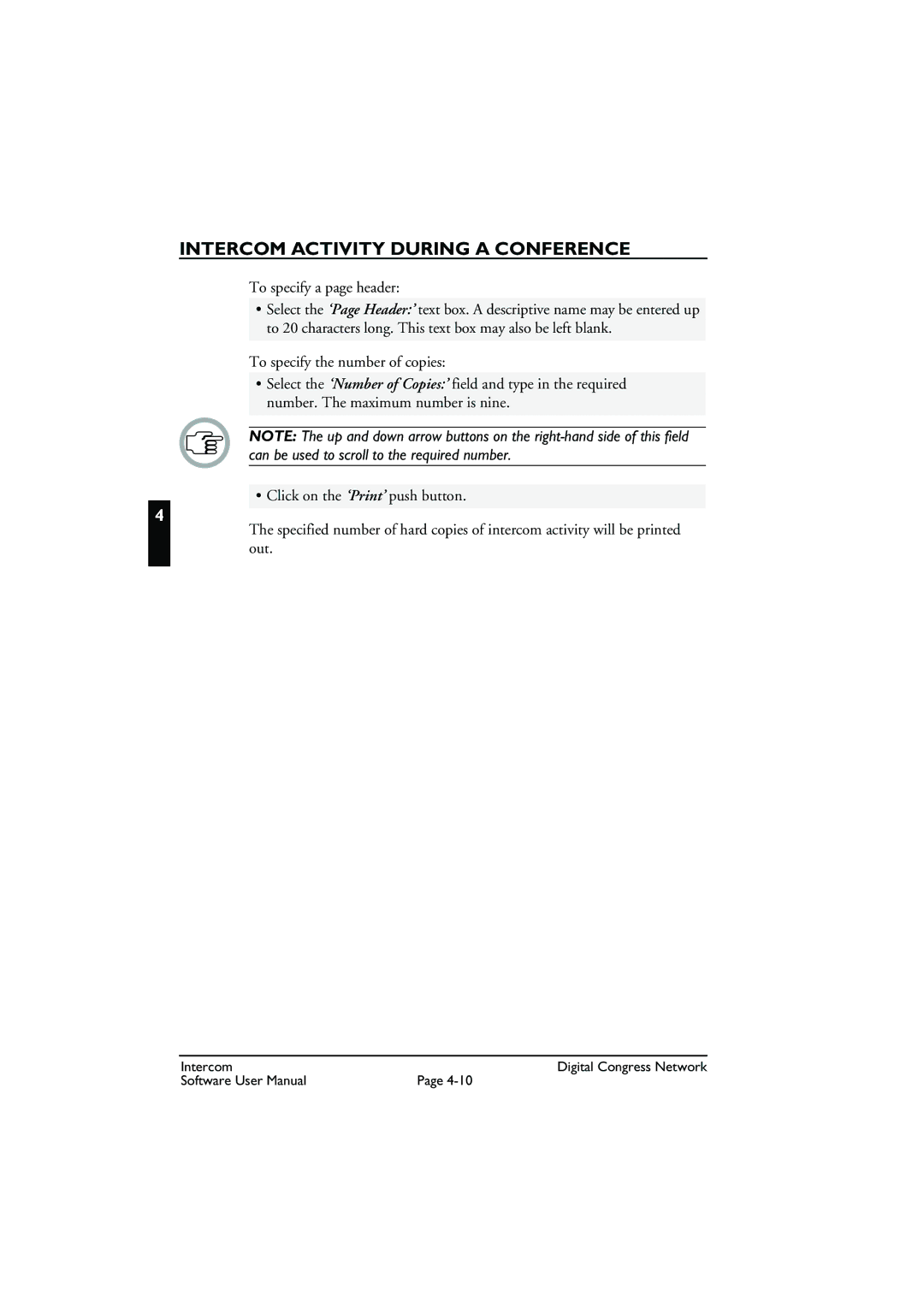 Bosch Appliances LBB 3573 user manual Intercom Activity During a Conference 