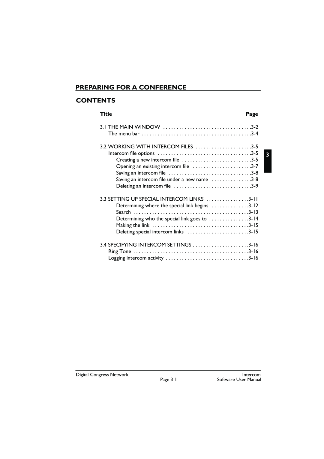 Bosch Appliances LBB 3573 user manual Preparing For A Conference Contents, Title, Page 
