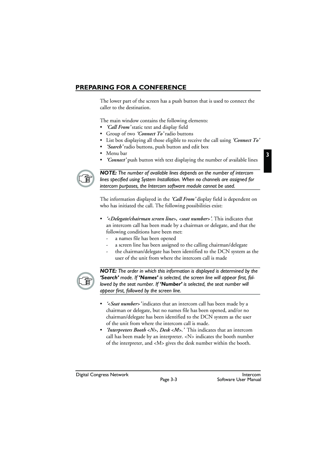 Bosch Appliances LBB 3573 user manual Preparing For A Conference 