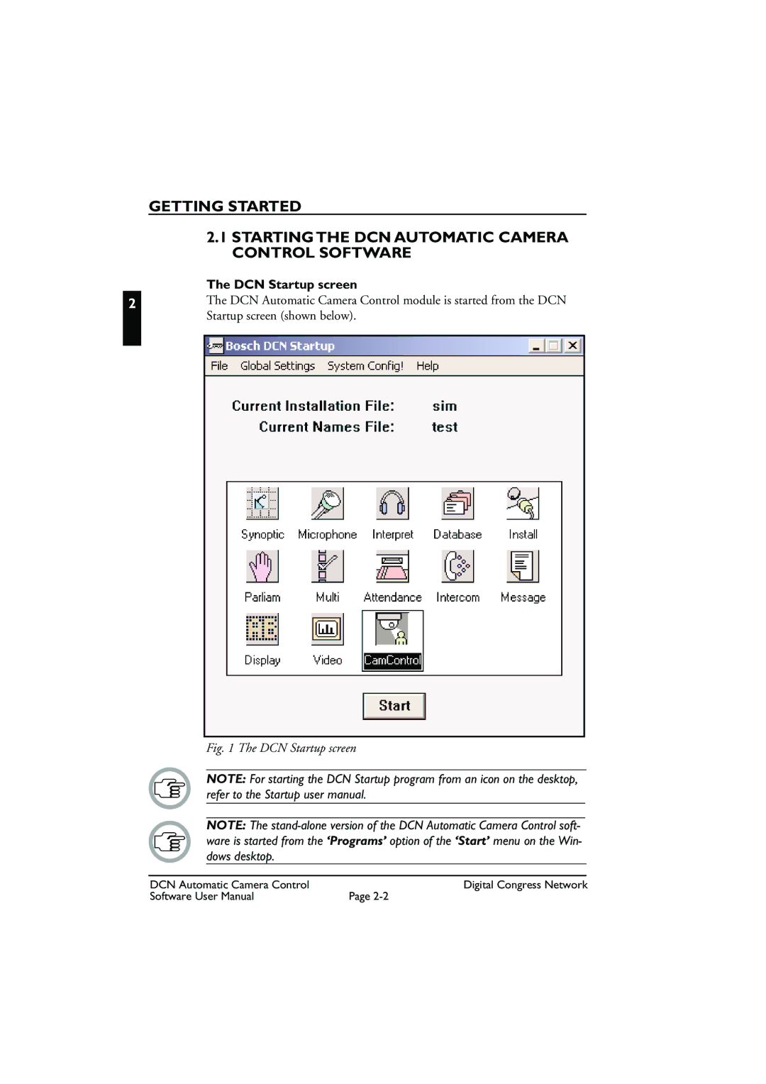 Bosch Appliances LBB 3588 user manual DCN Startup screen 