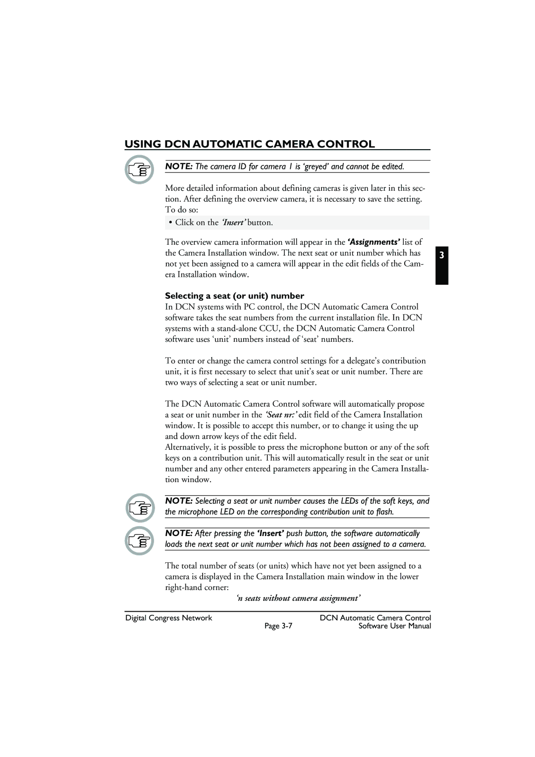 Bosch Appliances LBB 3588 user manual Selecting a seat or unit number 