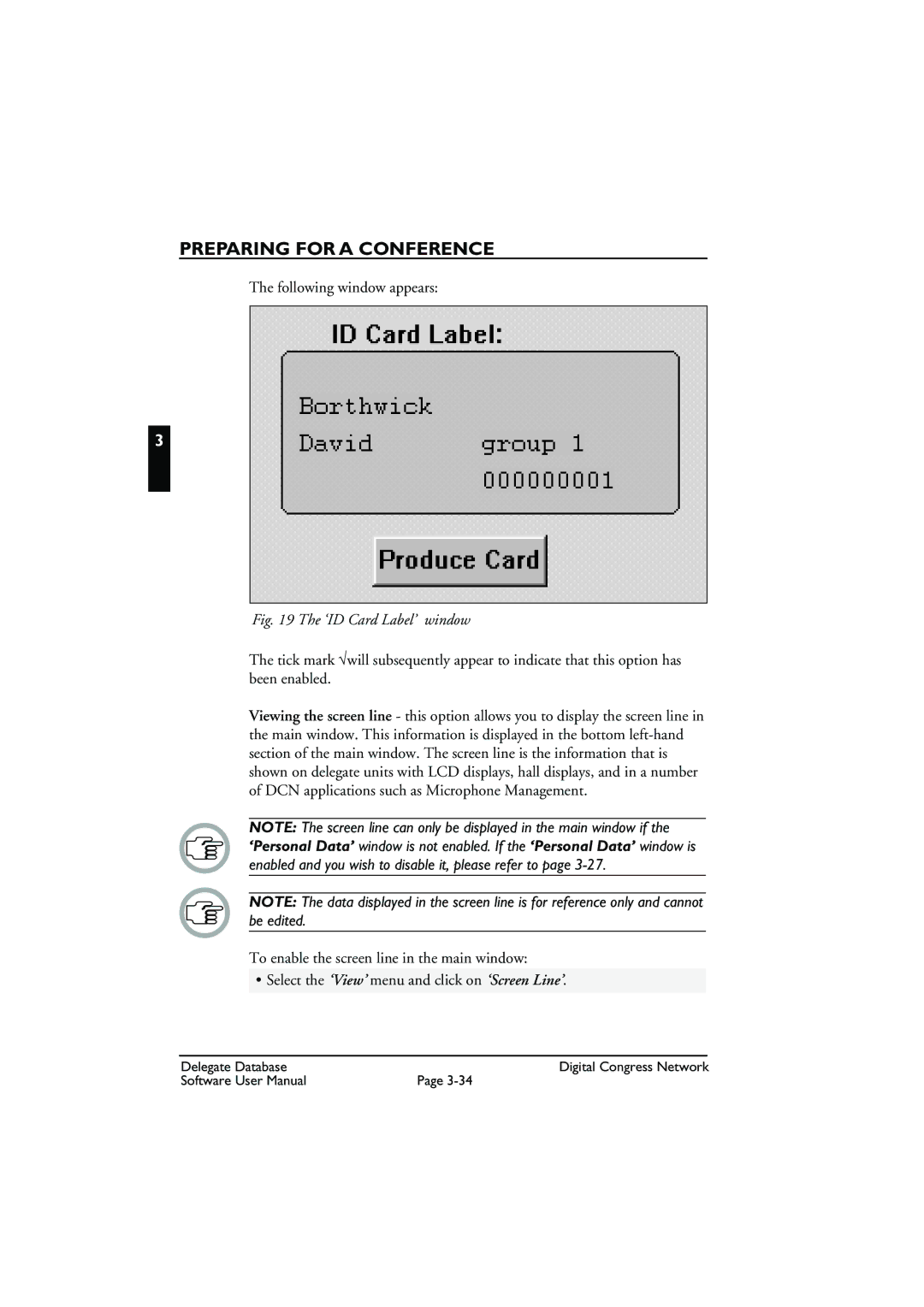 Bosch Appliances LBB3580 user manual ‘ID Card Label’ window 