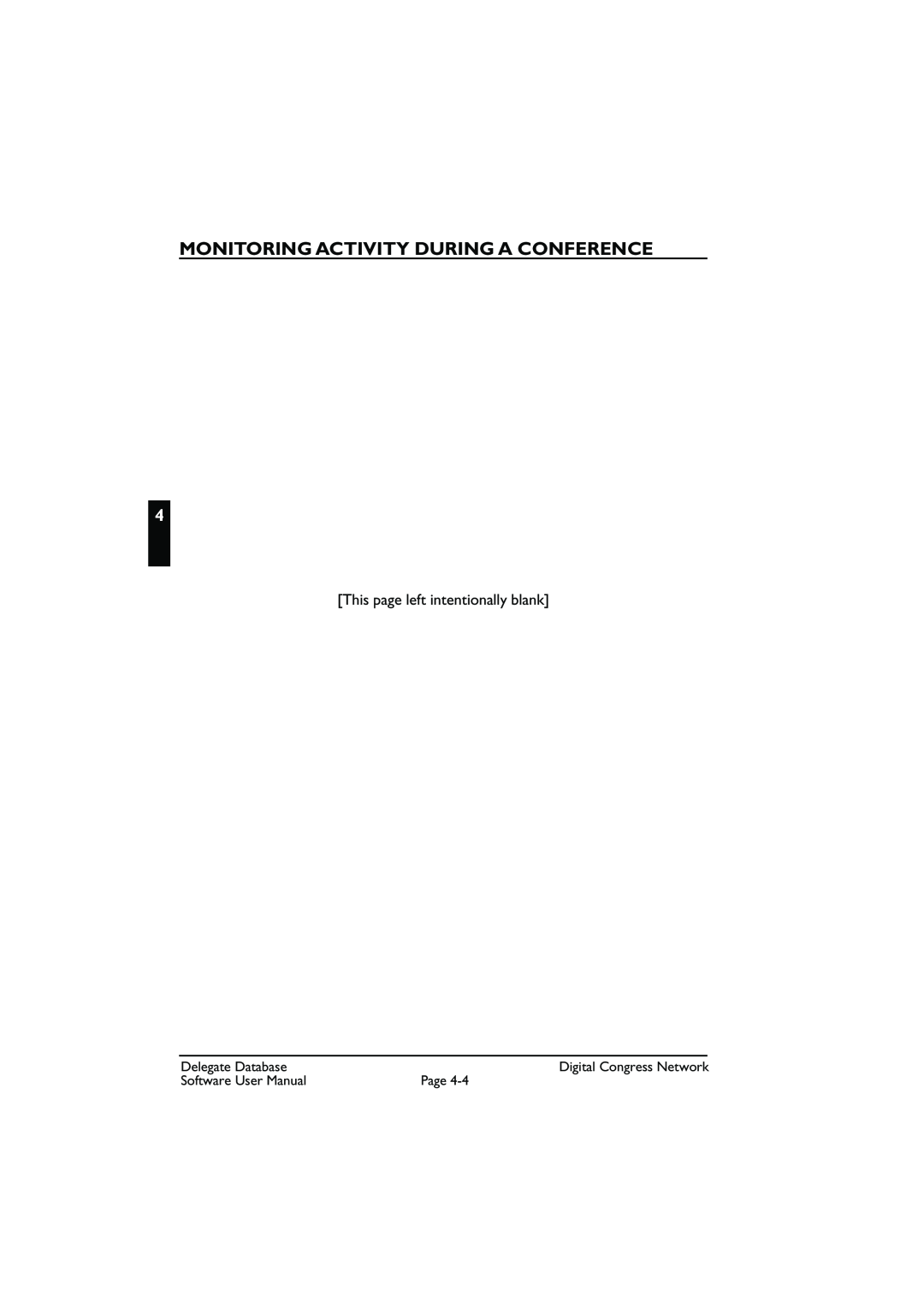 Bosch Appliances LBB3580 user manual Monitoring Activity During A Conference, This page left intentionally blank 