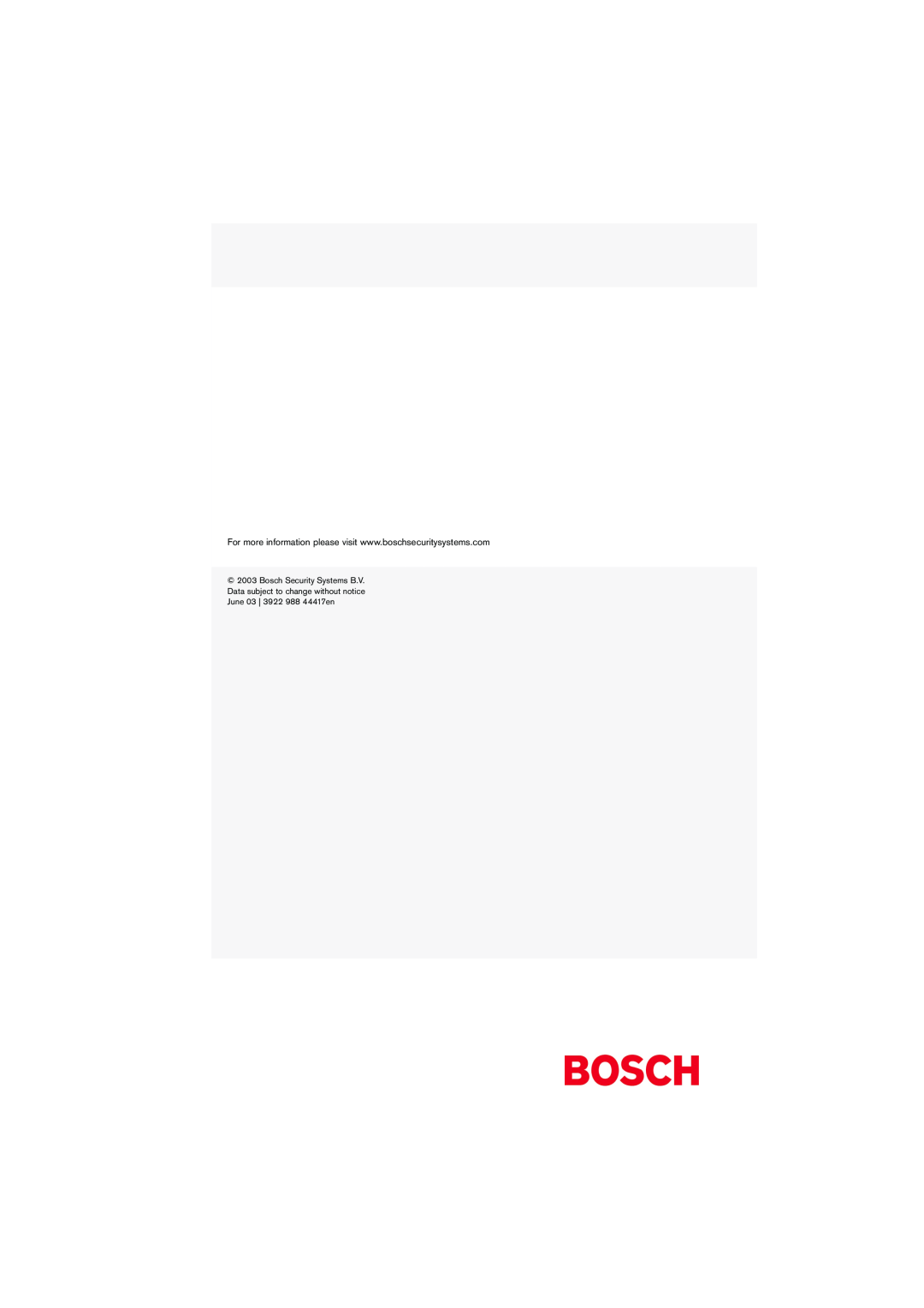 Bosch Appliances LBB3580 user manual 