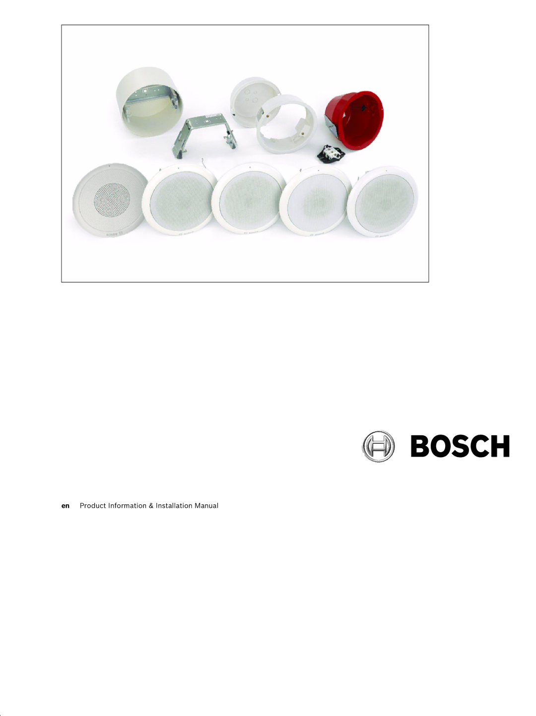 Bosch Appliances LC1 installation manual 