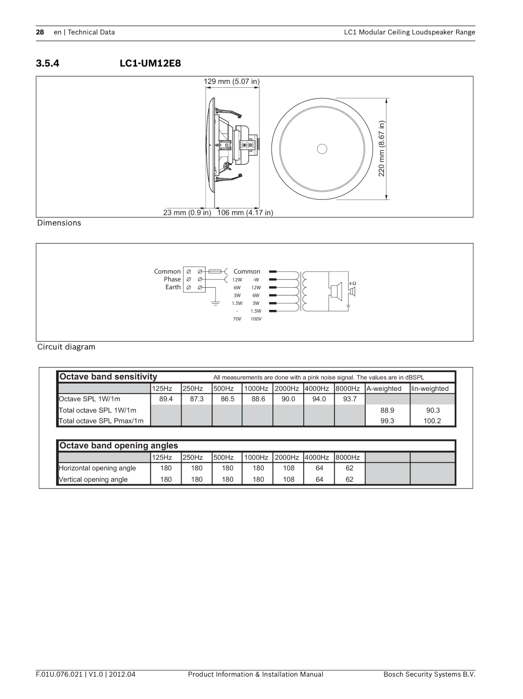 Bosch Appliances installation manual 4LC1-UM12E8 