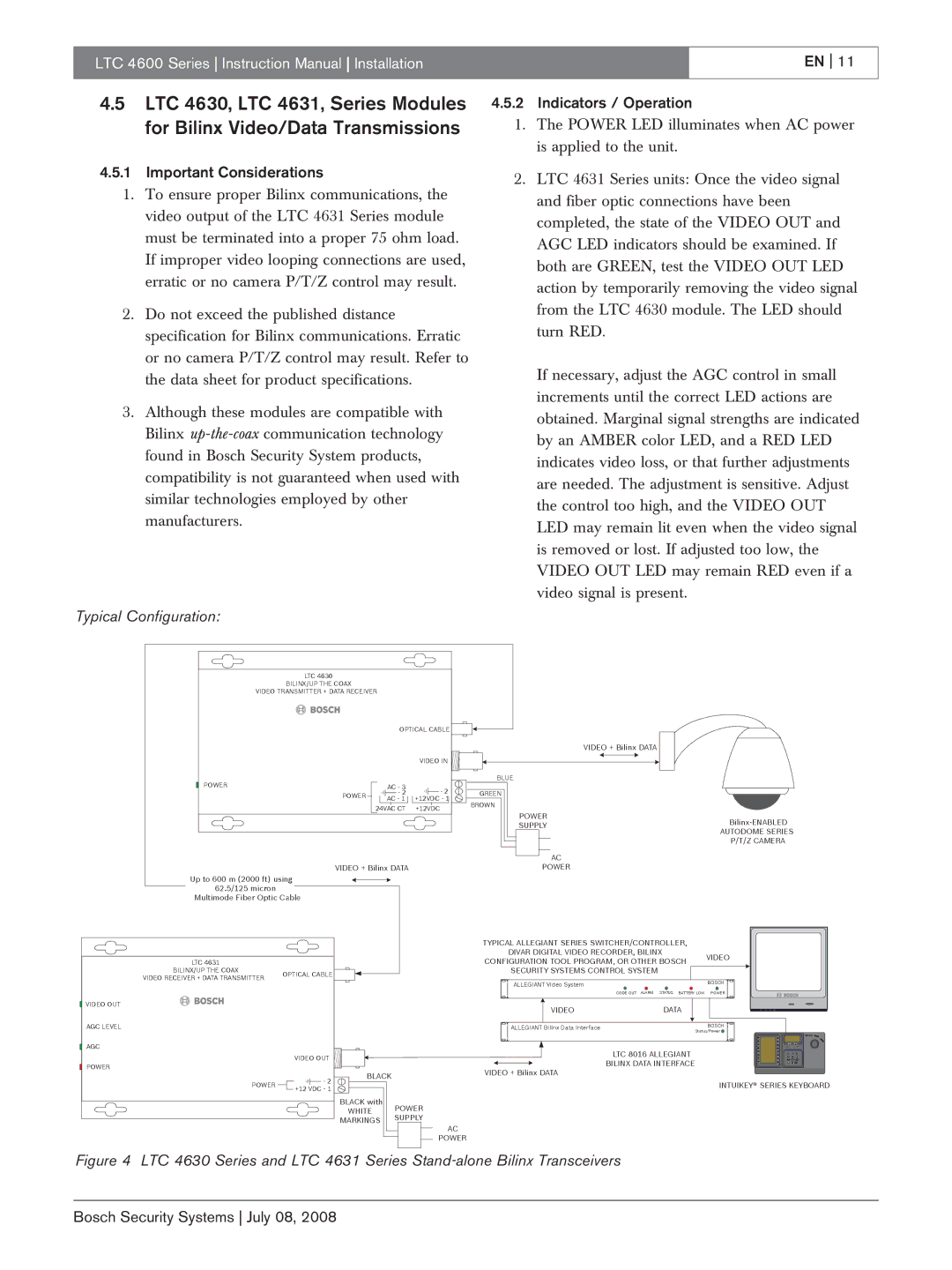 Bosch Appliances LTC 4600 instruction manual Important Considerations 