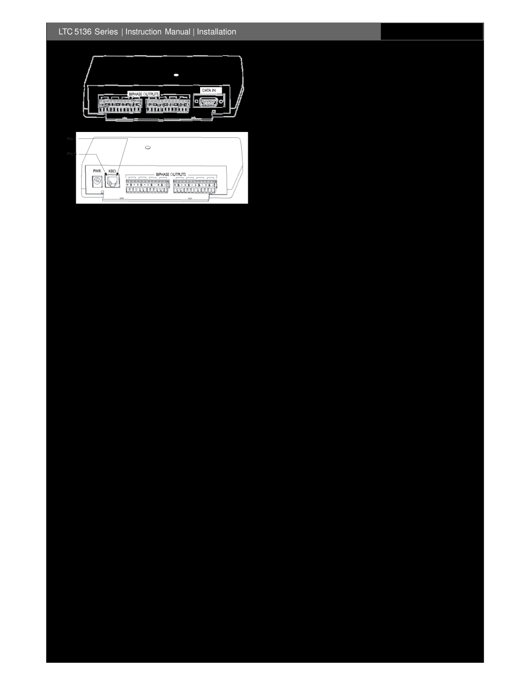 Bosch Appliances LTC 5136 installation instructions EXAMPLE White to +, Black to -,and Shield to S 
