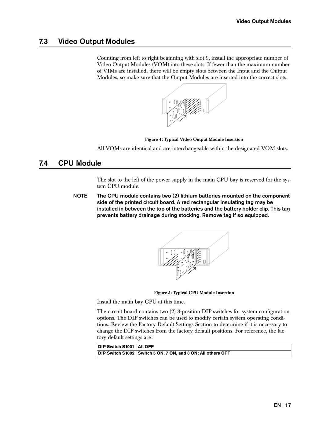 Bosch Appliances 8500, LTC instruction manual Video Output Modules, CPU Module 