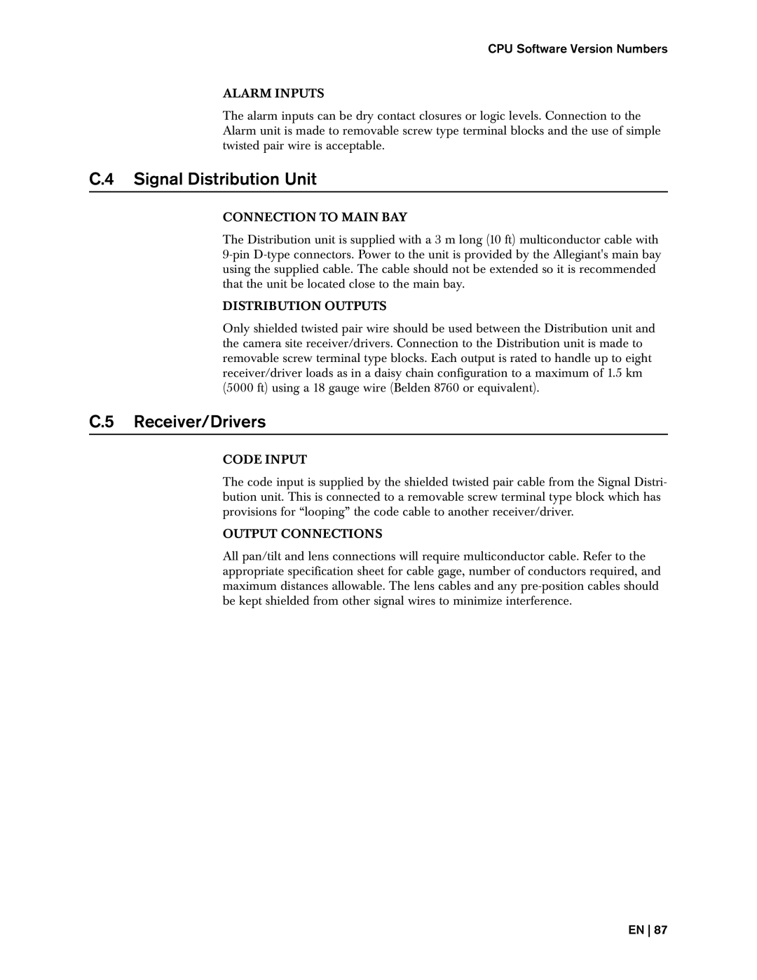 Bosch Appliances 8500, LTC instruction manual Signal Distribution Unit, Receiver/Drivers 