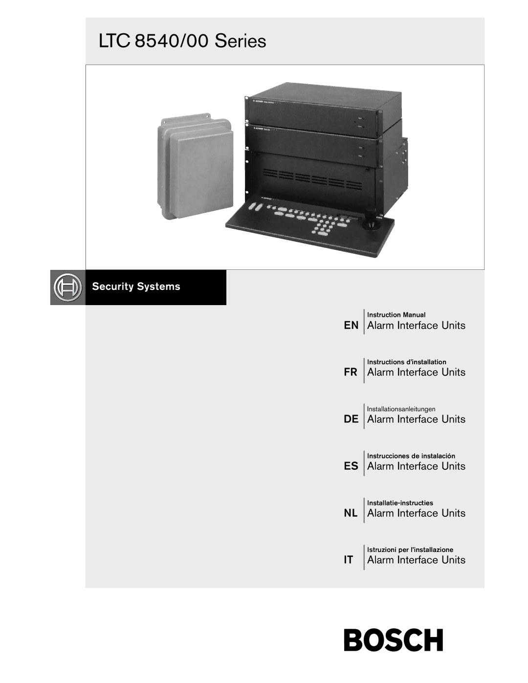 Bosch Appliances instruction manual LTC 8540/00 Series 