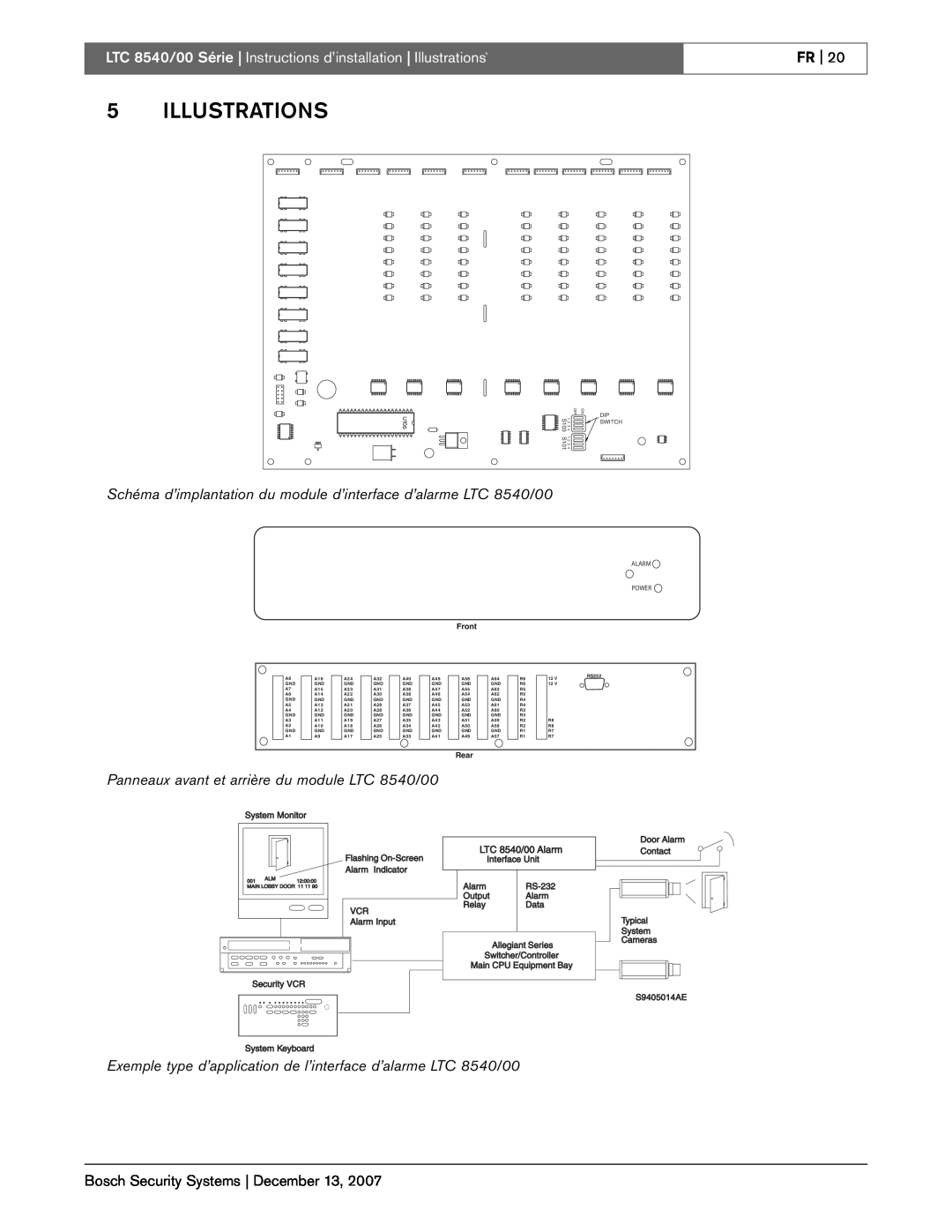 Bosch Appliances LTC 8540/00 instruction manual 5ILLUSTRATIONS, Fr 