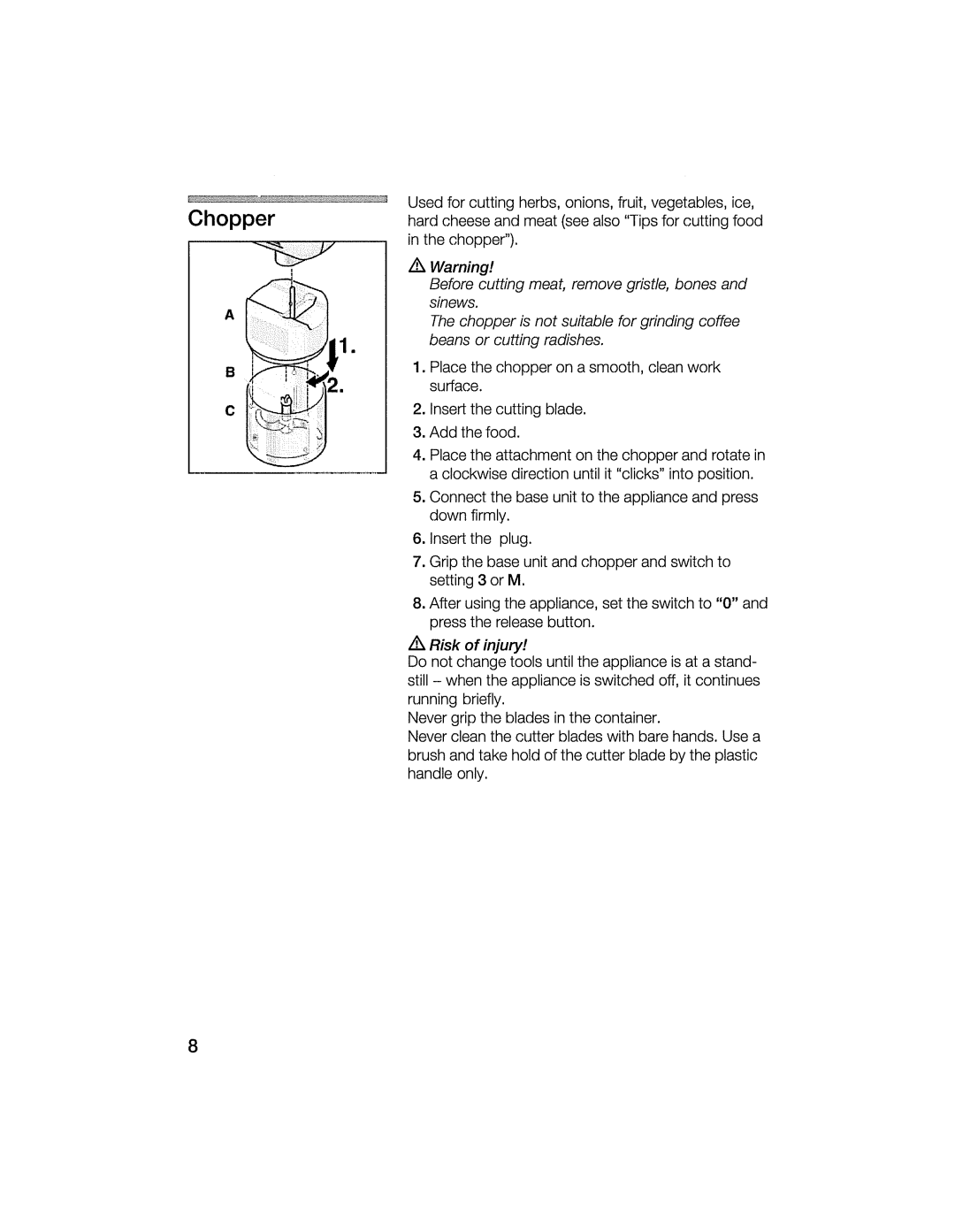 Bosch Appliances MFQ 2100 UC manual 