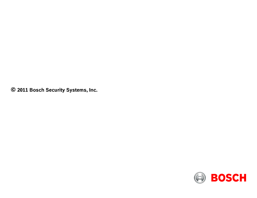 Bosch Appliances MIC412 operation manual Bosch Security Systems, Inc 