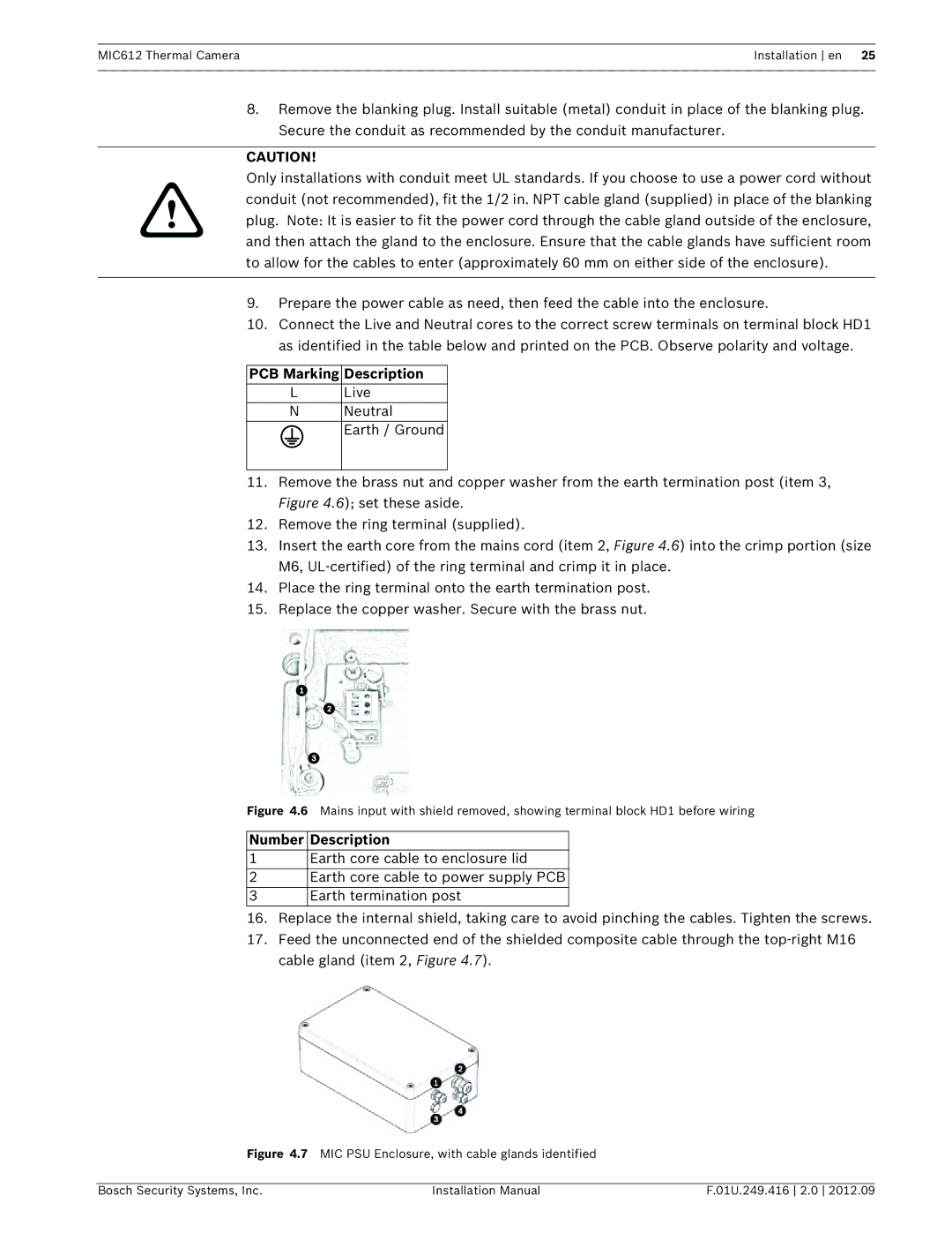 Bosch Appliances MIC612 installation manual PCB Marking Description 