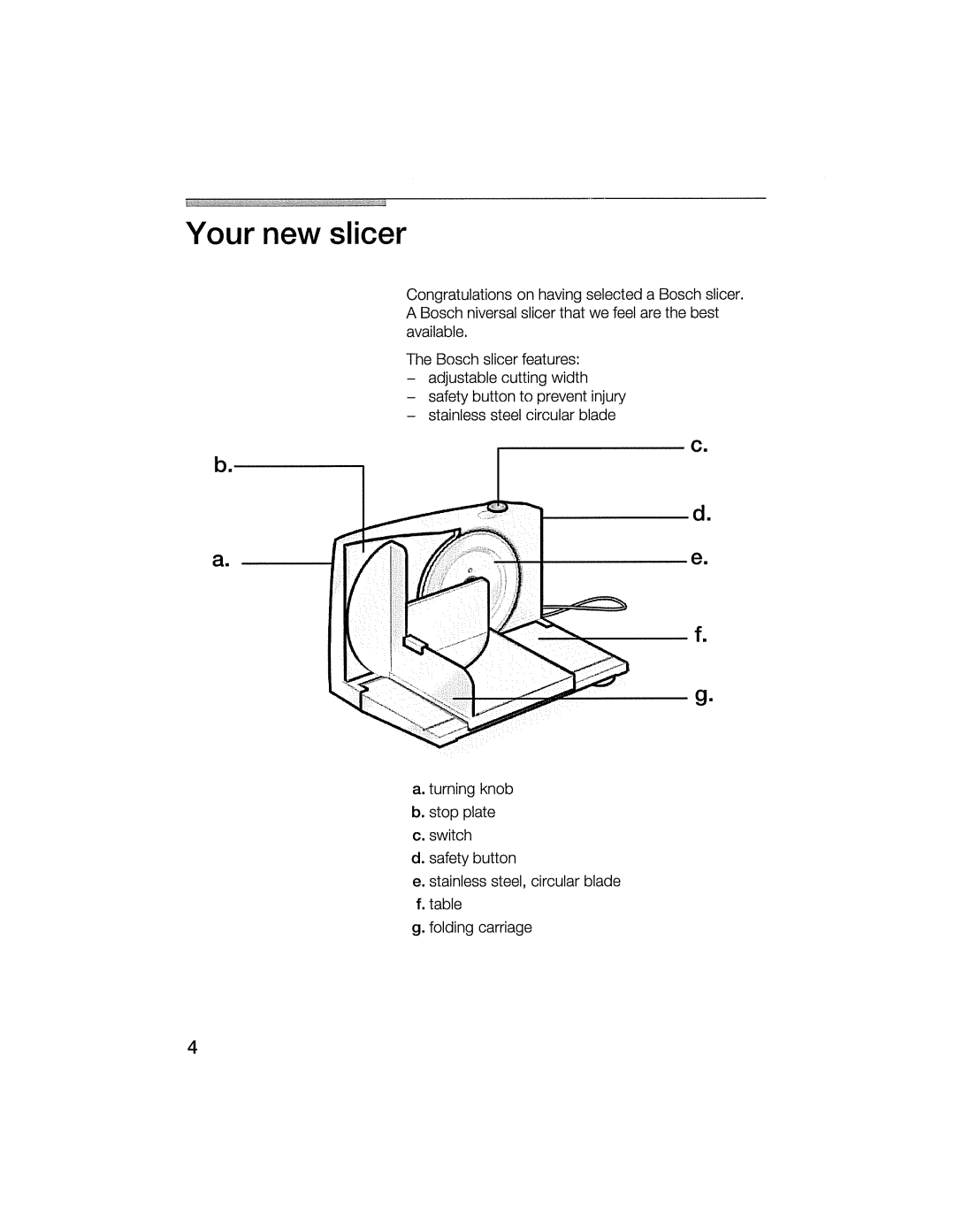 Bosch Appliances MS 4200 manual 