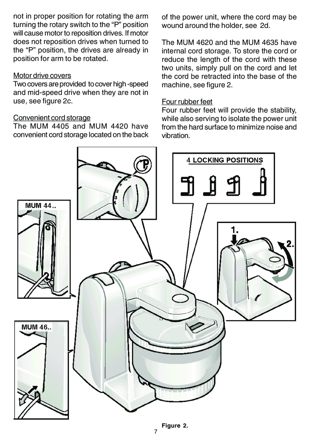 Bosch Appliances MUM 4405 UC, MUM 4635 UC, MUM 4620 UC, MUM 4420 UC owner manual 