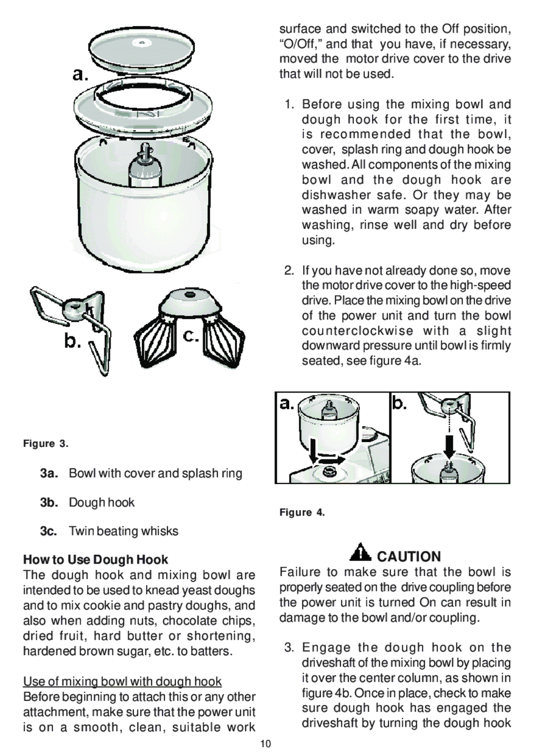 Bosch Appliances MUM 6610 UC owner manual How to Use Dough Hook 