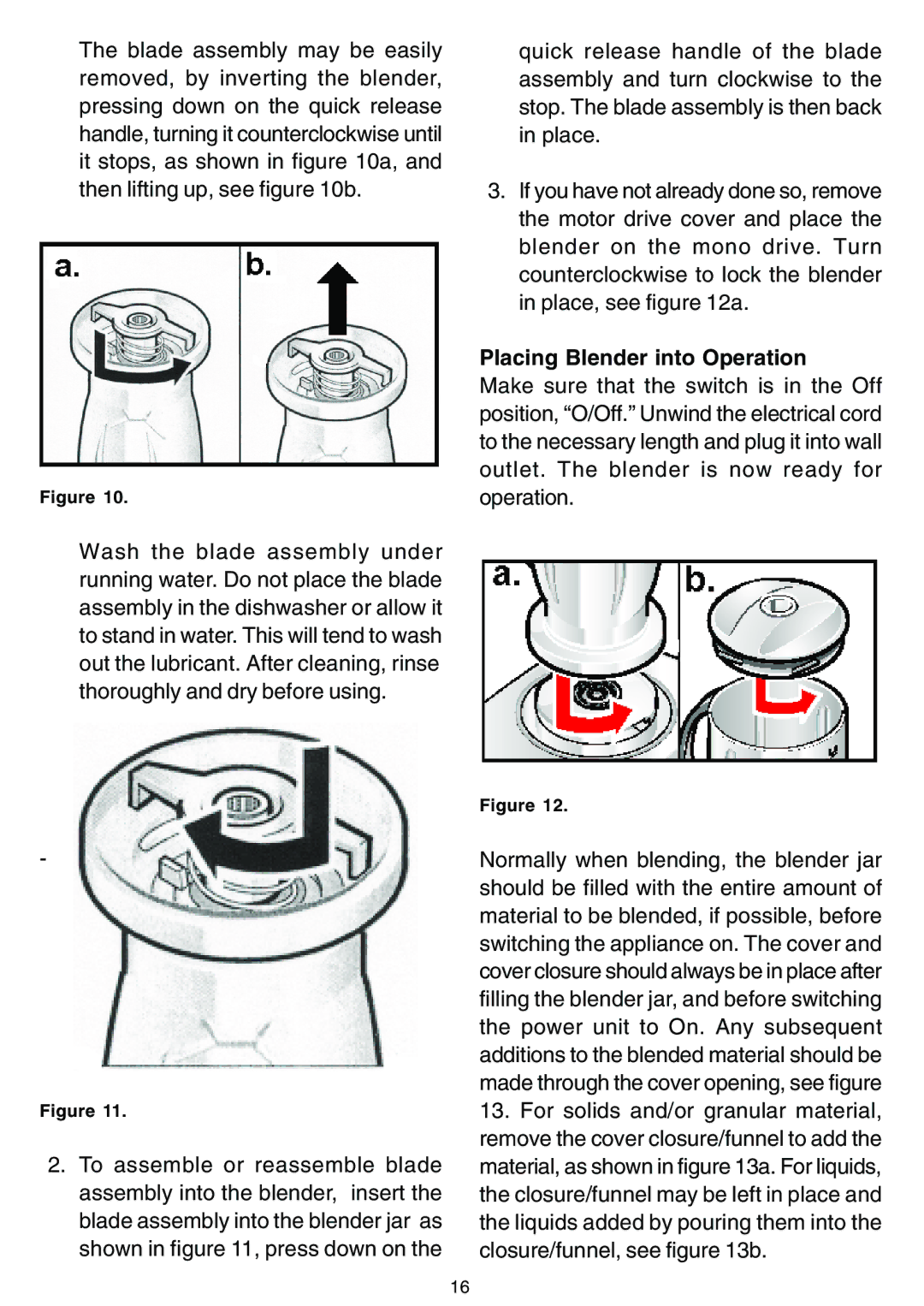 Bosch Appliances MUM 7400 UC owner manual Placing Blender into Operation 