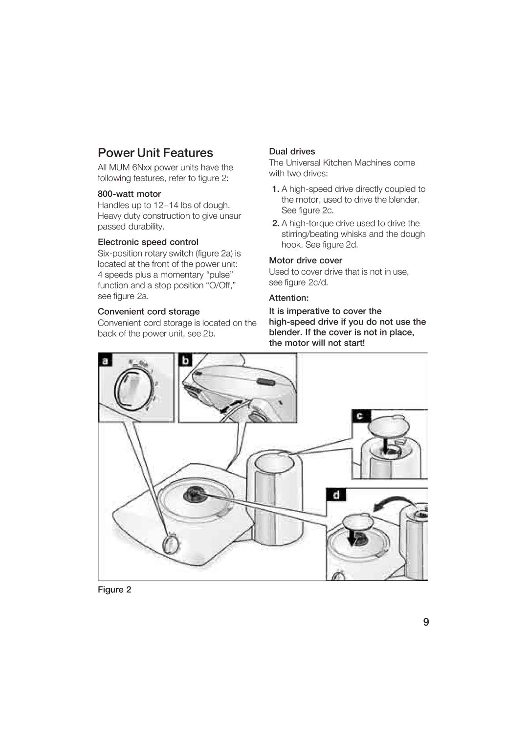 Bosch Appliances MUM6N10UC, MUM6N11UC manual 