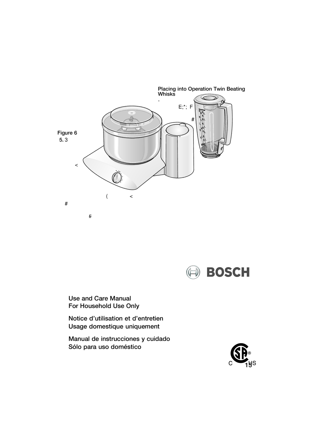 Bosch Appliances MUM6N10UC, MUM6N11UC manual 