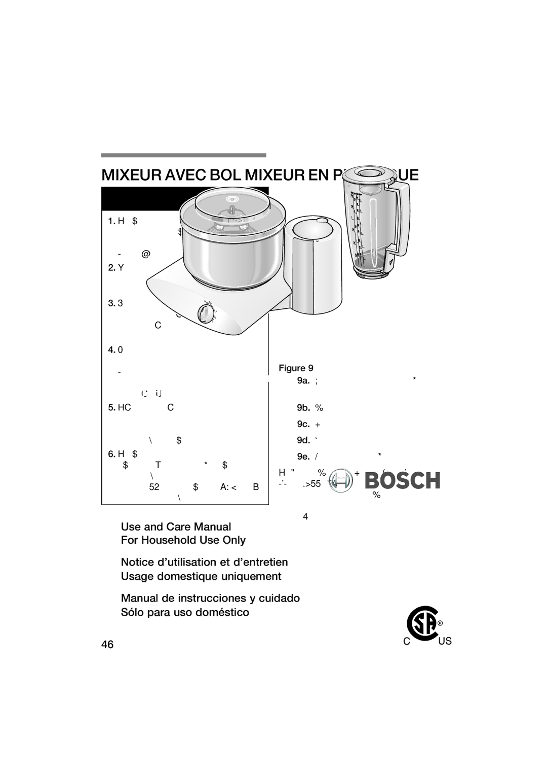 Bosch Appliances MUM6N11UC, MUM6N10UC manual 