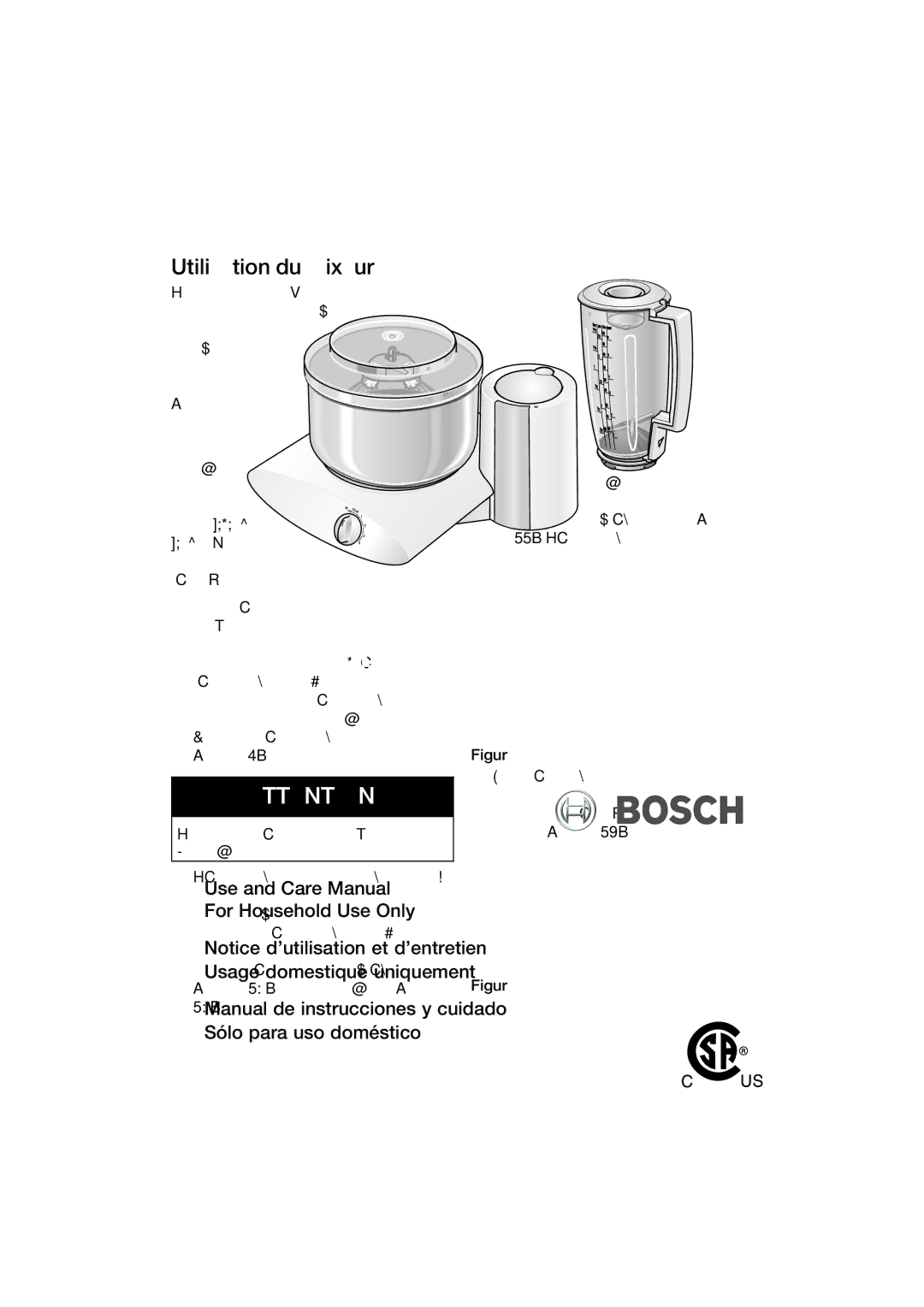 Bosch Appliances MUM6N10UC, MUM6N11UC manual E IO d 