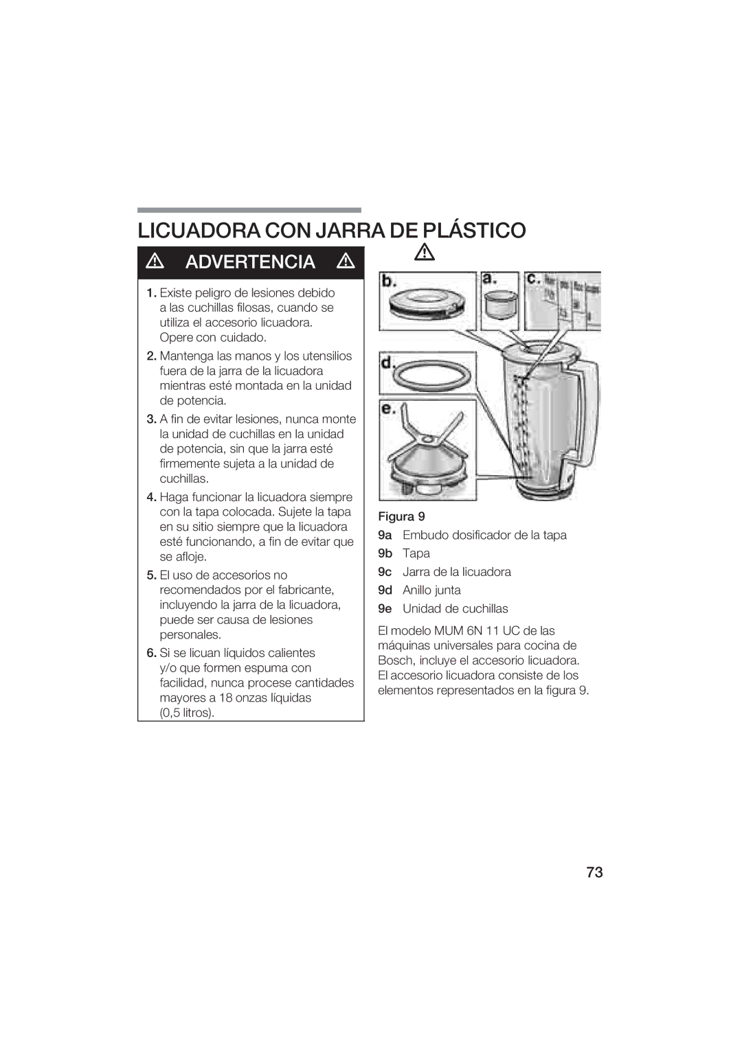 Bosch Appliances MUM6N10UC, MUM6N11UC manual 