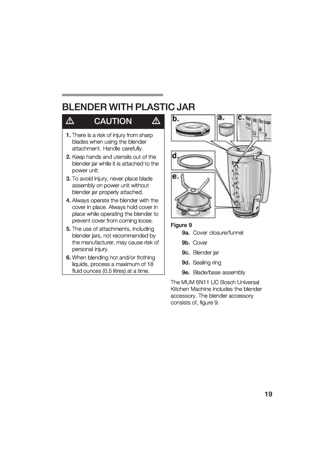 Bosch Appliances MUM6N10UC, MUM6N11UC manual 