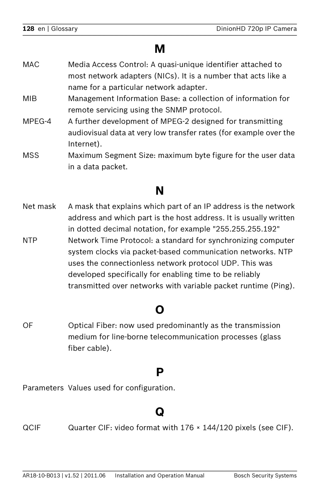 Bosch Appliances NBN-921 operation manual Mac 