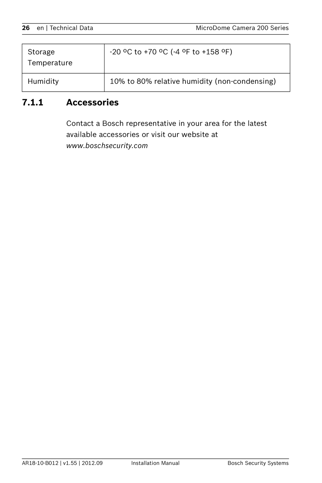 Bosch Appliances NDC-284-PT, NDC-274-PT, NDC-274-PM installation manual Accessories 