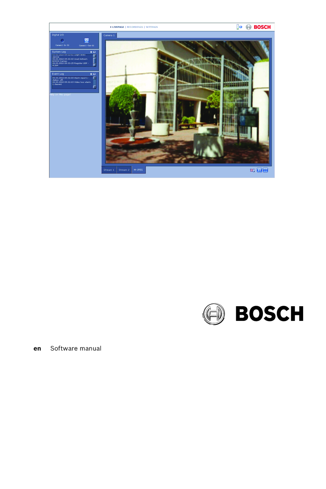 Bosch Appliances NDN-733, NBN-733 software manual 