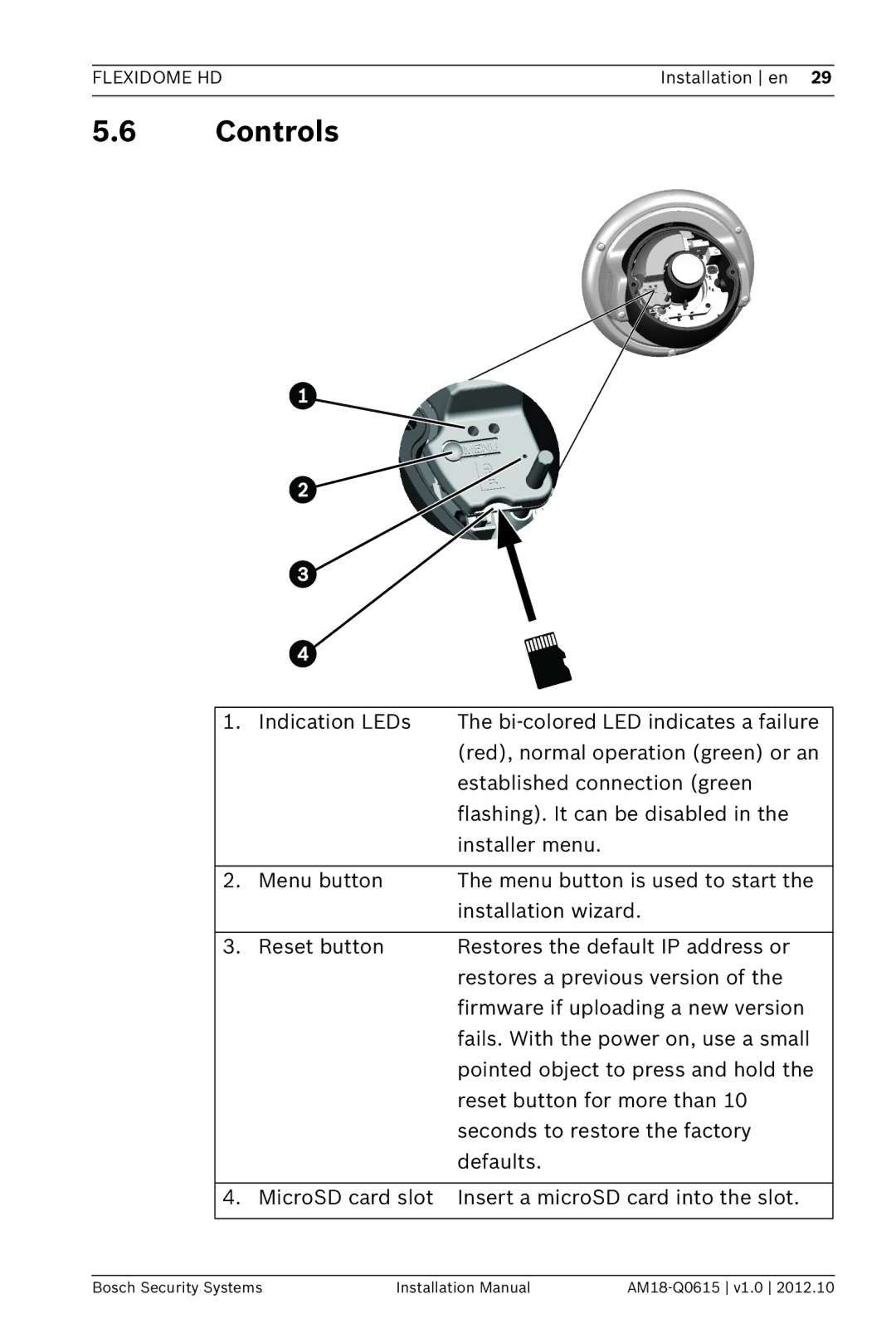 Bosch Appliances NDN-733 installation manual Controls 