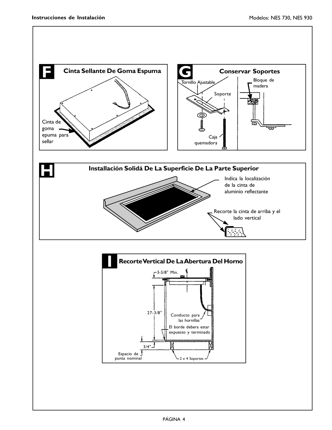 Bosch Appliances NES 730 UC Cinta Sellante De Goma Espuma, Conservar Soportes, RecorteVertical De La Abertura Del Horno 