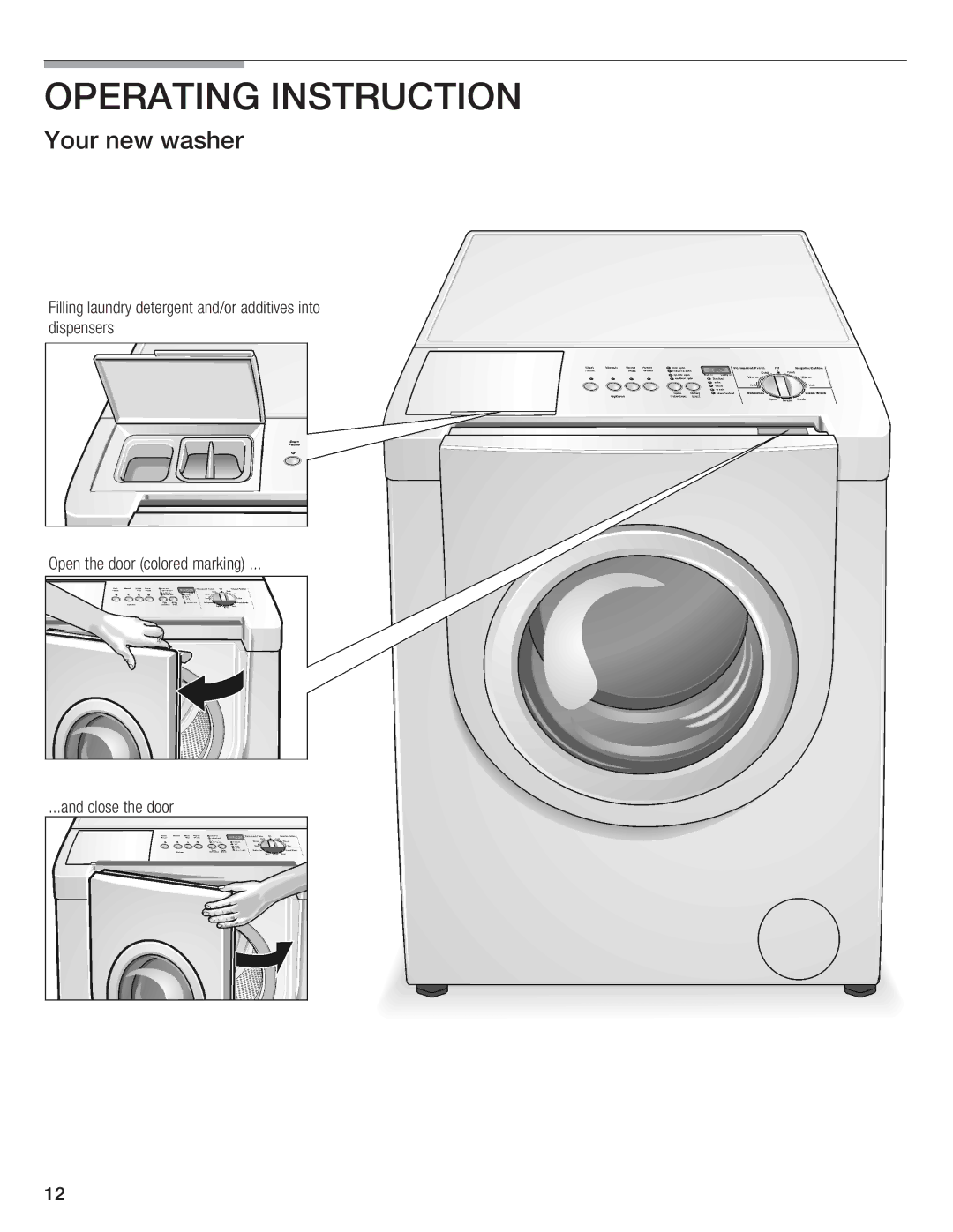 Bosch Appliances Nexxt DLX manual Operating Instruction, Your new washer 